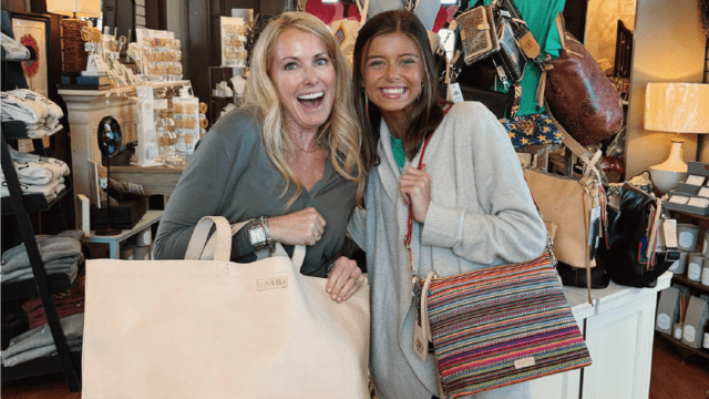 Dandy Lions owner and guest inside the downtown Maryville gift boutique