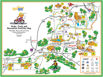 Maryville Alcoa Greenway trail map