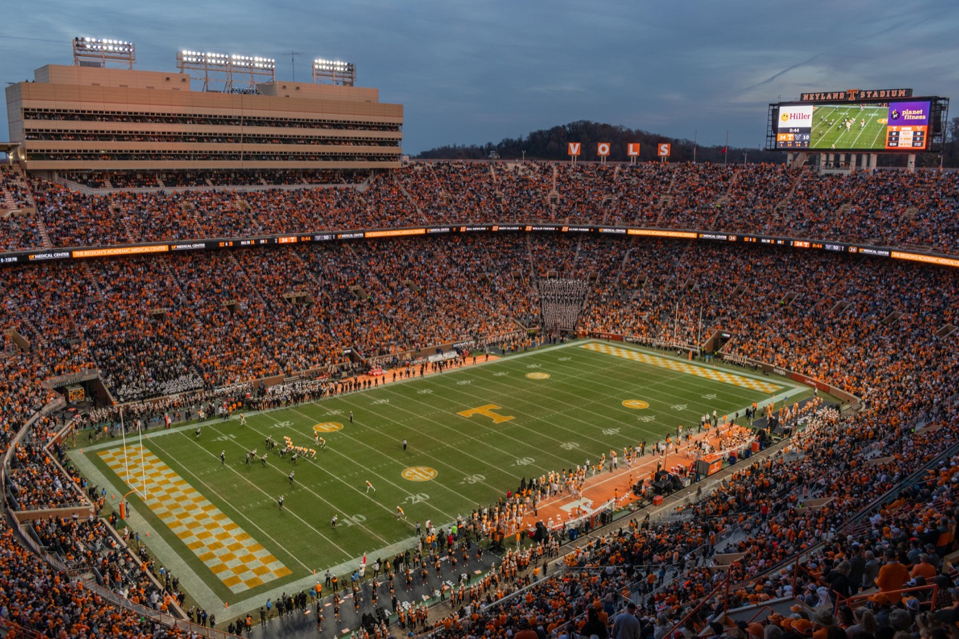 Neyland Stadium during a Tennessee Vols football game in Knoxville