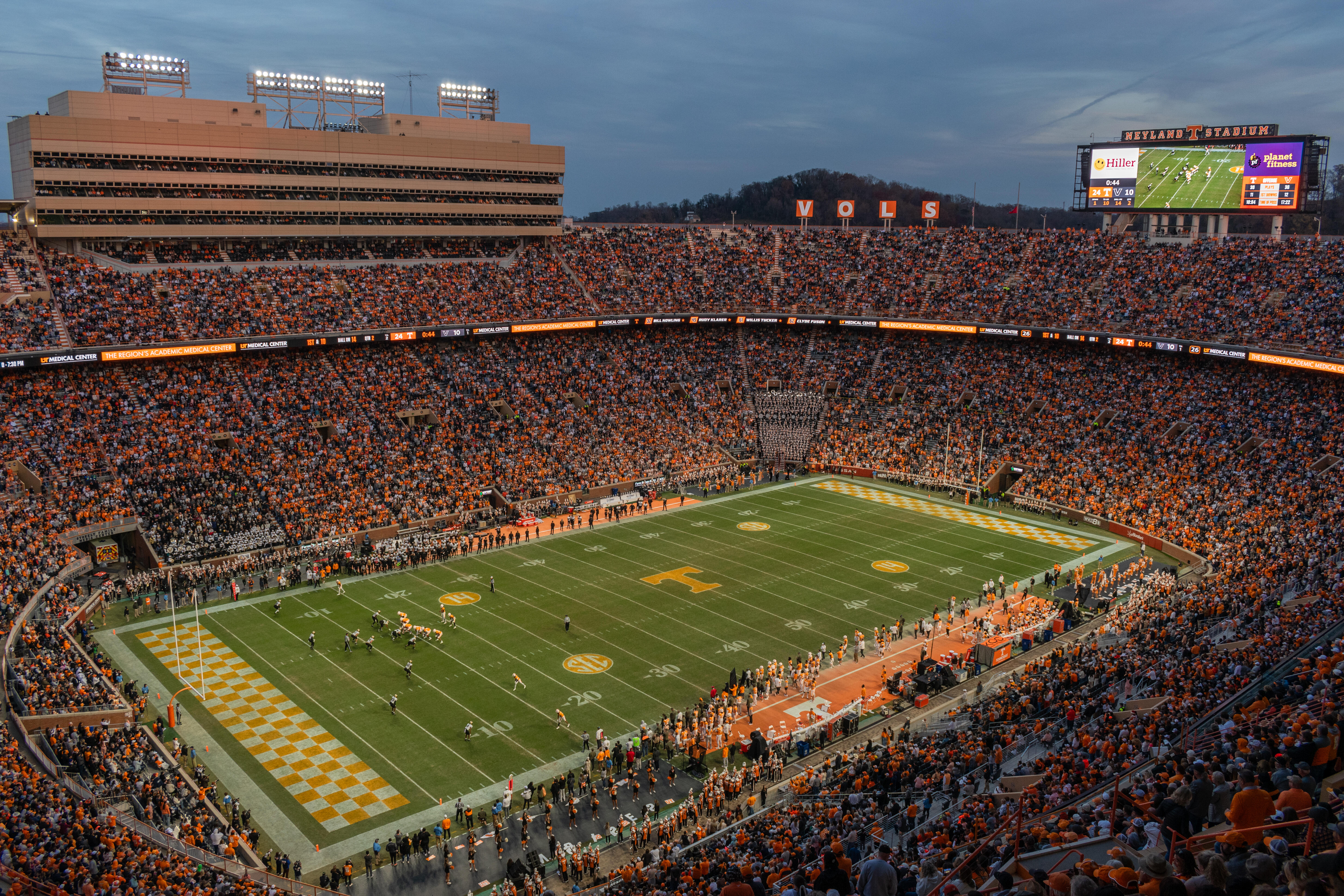 Neyland Stadium during a Tennessee Volunteers football game