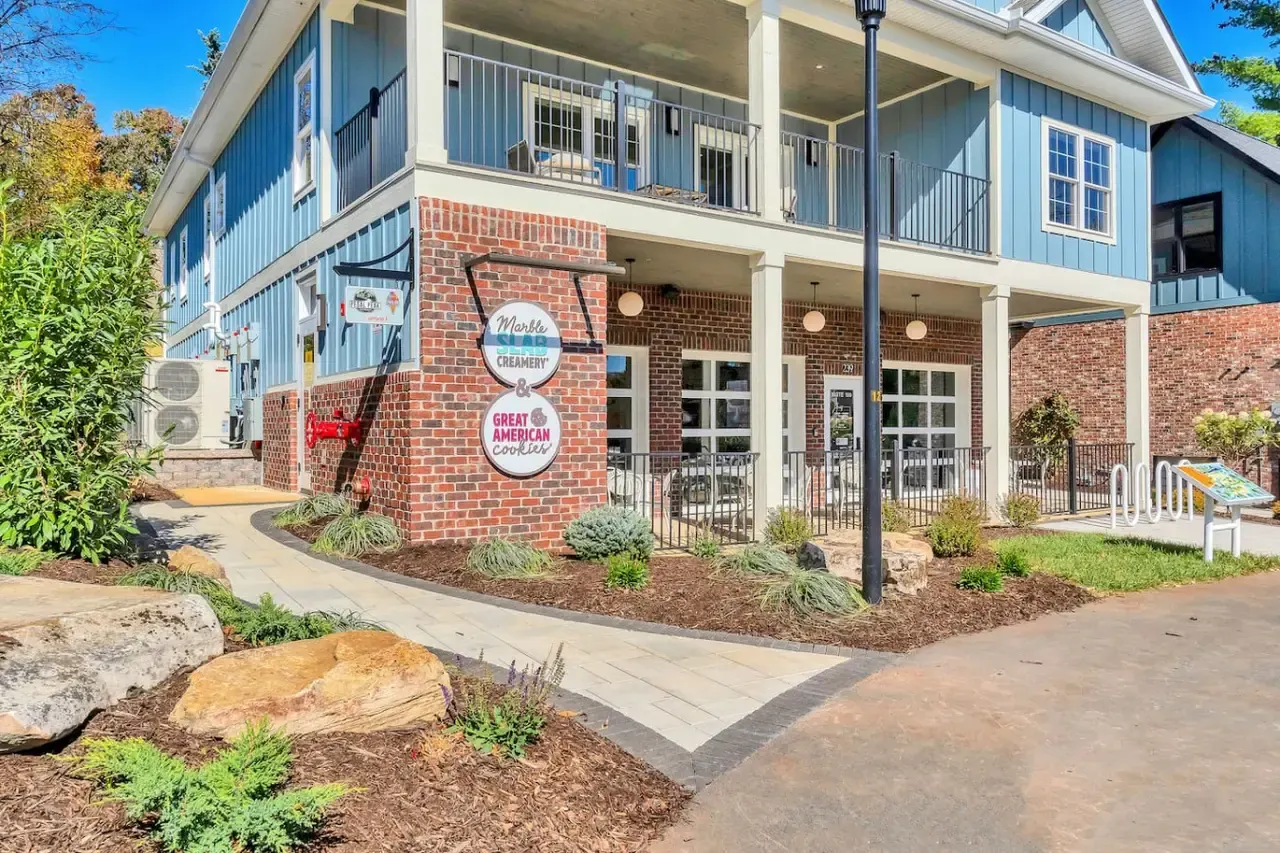 Greenway Village shops below The Ice Cream Parlor Penthouse Suite