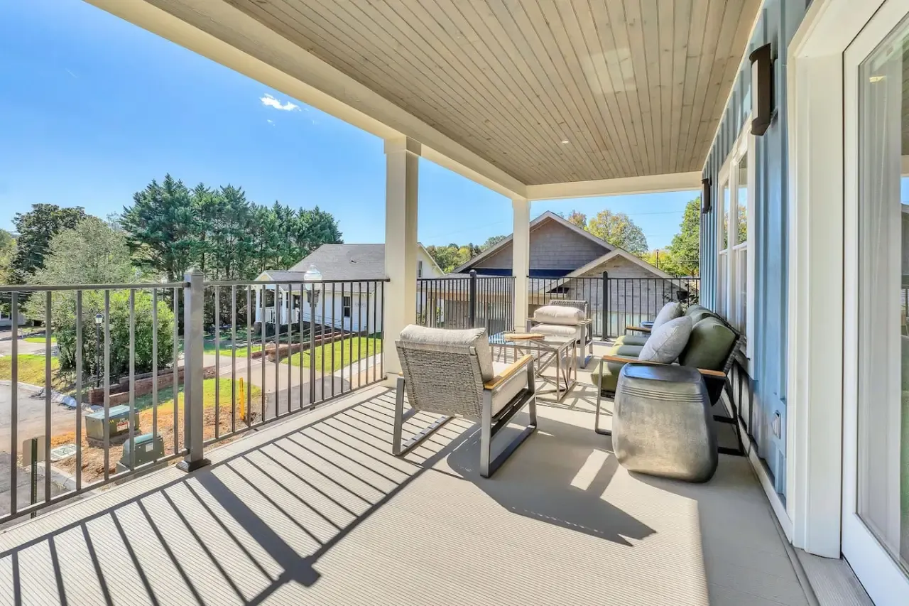 Covered balcony at Smoky Mountain Gateway