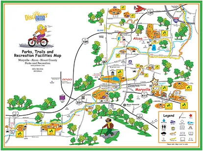 Maryville Alcoa Greenway trail map
